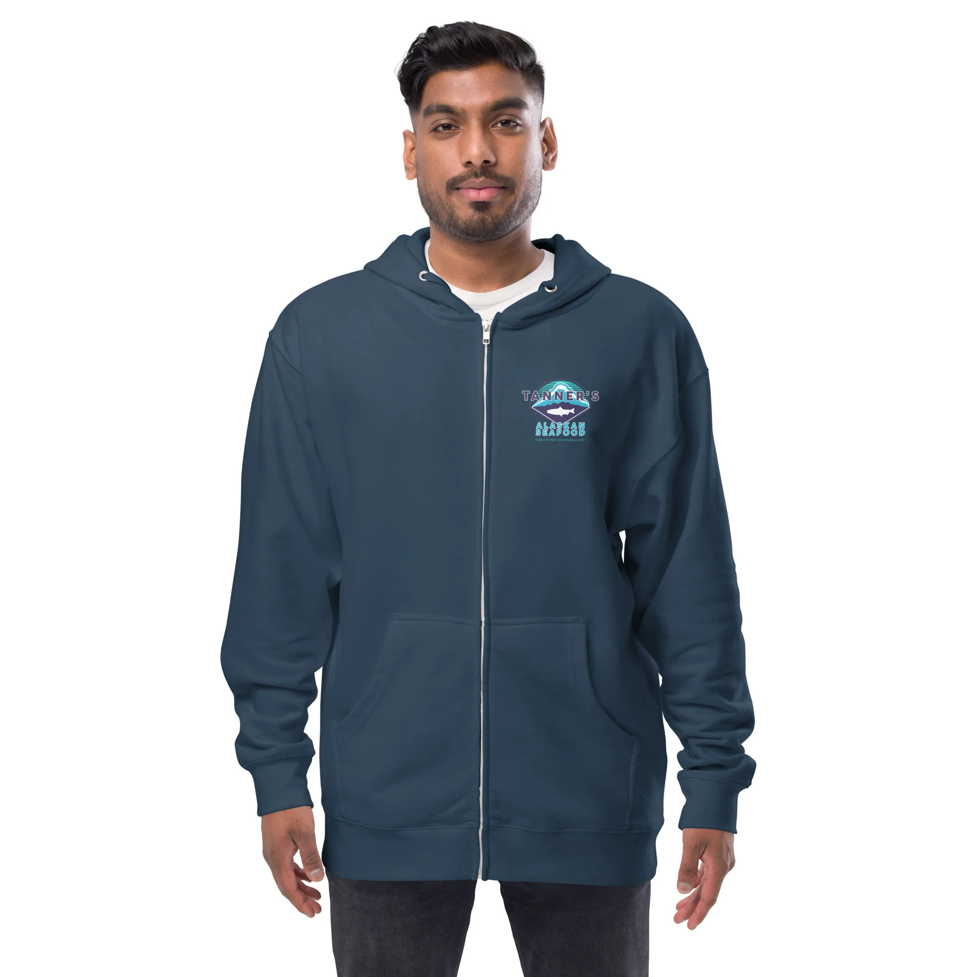 Unisex fleece zip up hoodie - Image 6