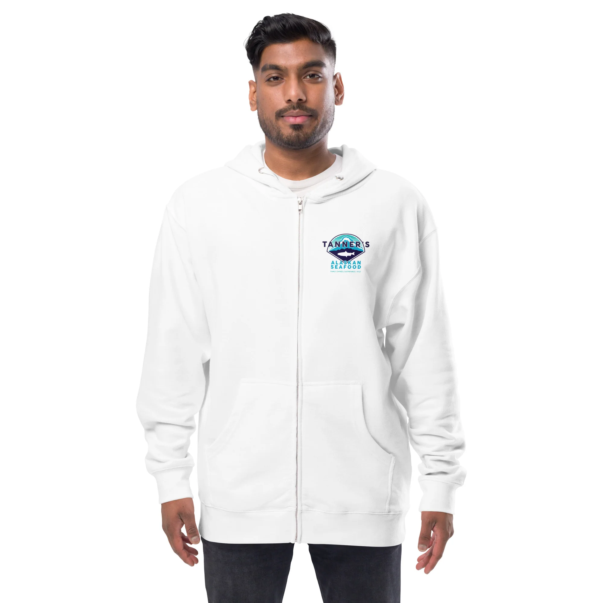 Unisex fleece zip up hoodie - Image 9